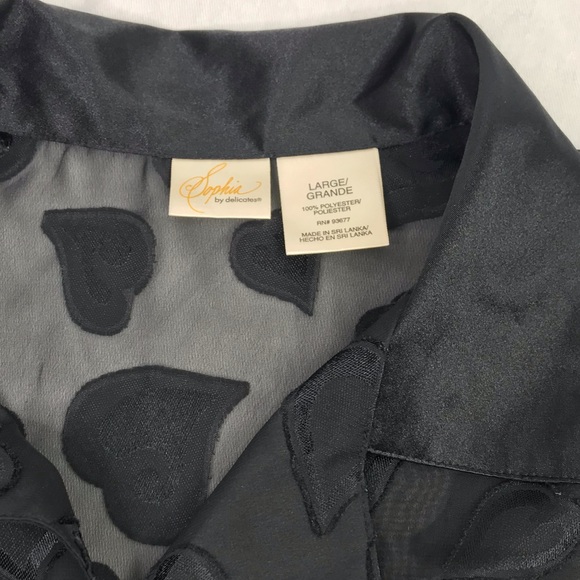 Sophia by delicates Sheer Hearts Button Up Dress - Picture 6 of 6